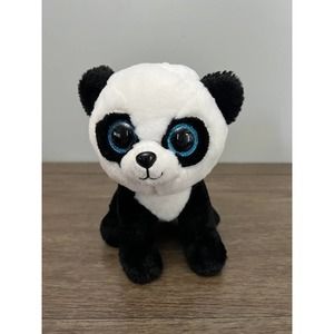 Ty Classic Velvety Beanie Boos Ming the Panda Bear Plush